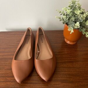9.5WW Brown Pointed Toe Ballet Flat Torrid Brand